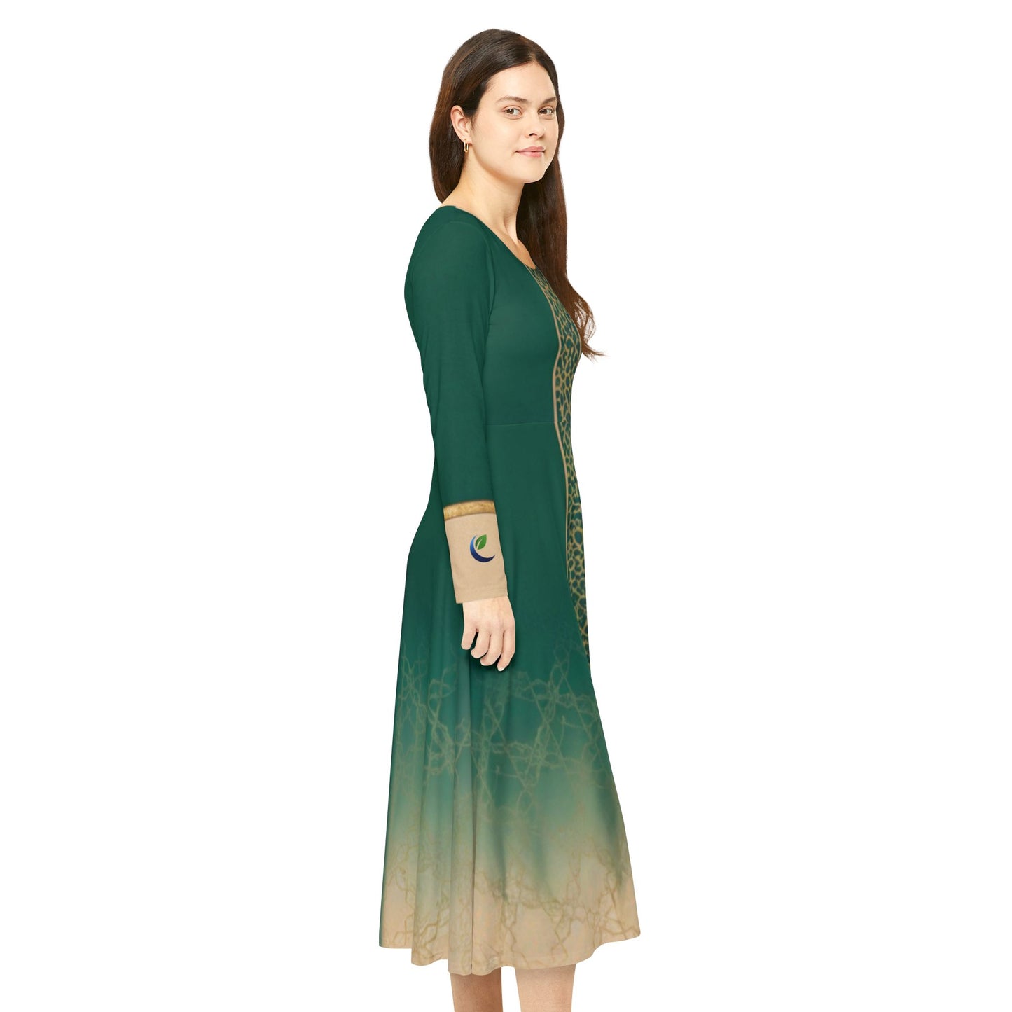 Elegant Women's Long Sleeve Dance Dress, Perfect for Events, Parties, Recitals, Celebrations, Festival Attire