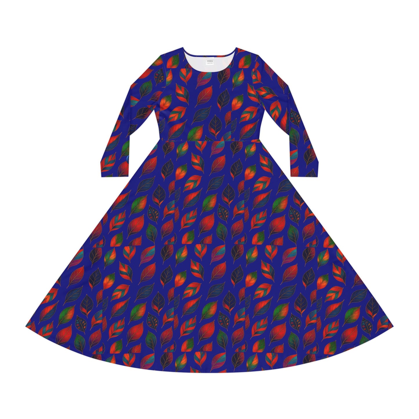 Dance Dress Leafs Long Sleeve Women's Dress