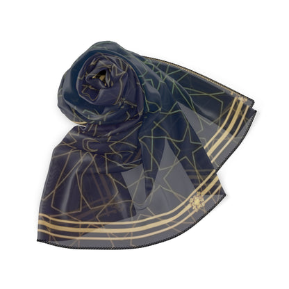 Elegant Floral Poly Scarf, Lightweight Fashion Accessory, Ideal Gift for Her, Perfect for Any Season, Stylish Wrap for Parties