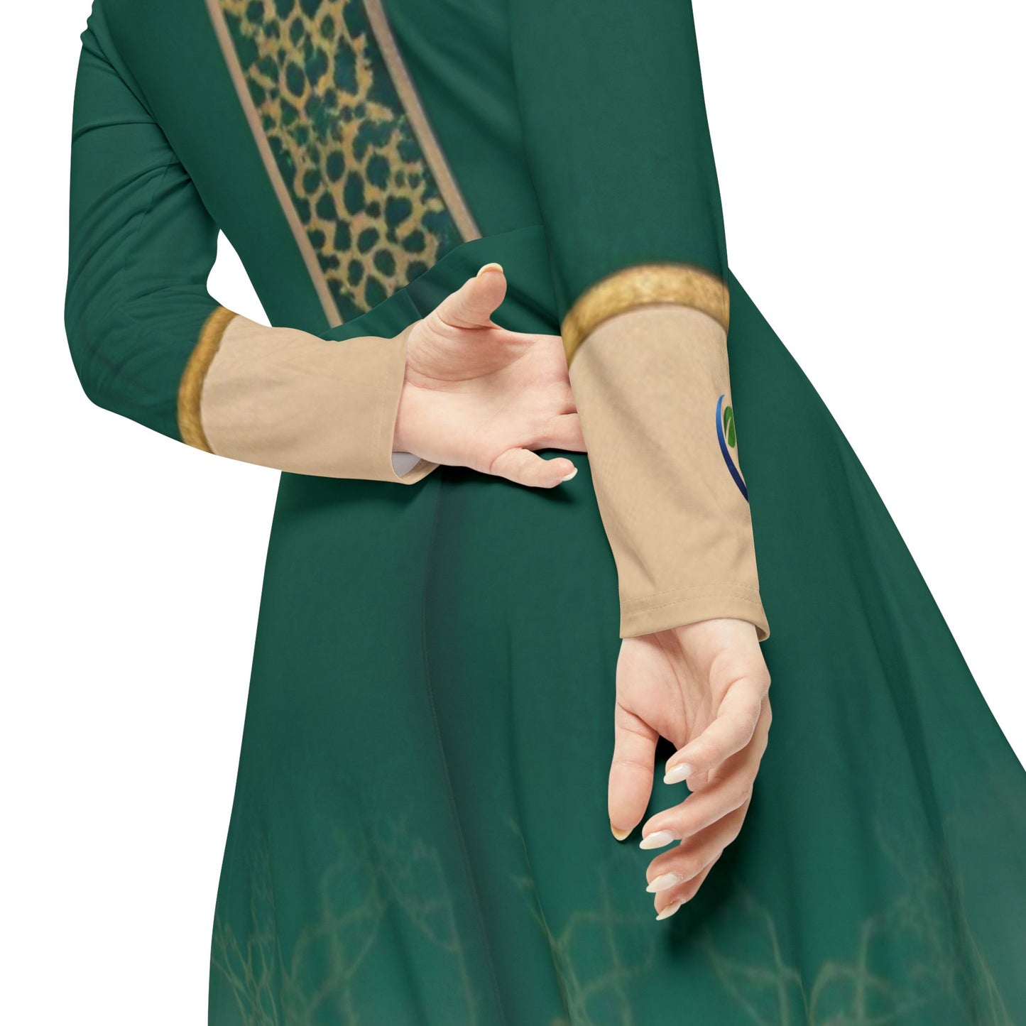 Elegant Women's Long Sleeve Dance Dress, Perfect for Events, Parties, Recitals, Celebrations, Festival Attire