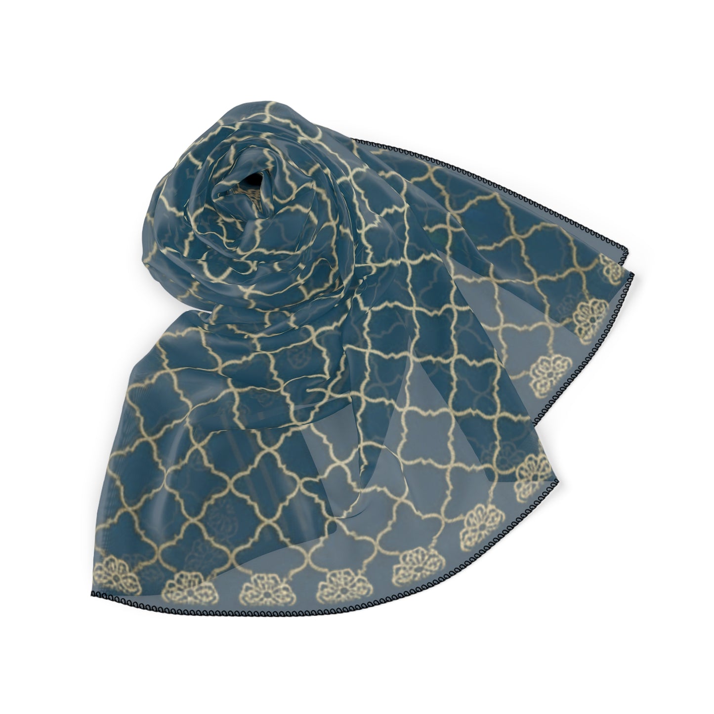 Elegant Poly Scarf with Geometric Patterns, Stylish Accessory, Gift for Her, Fashion Scarf for All Seasons, Lightweight Wrap for Every [...]