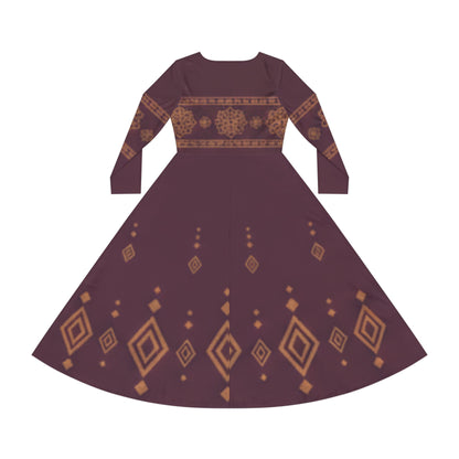 Dance Dress - Ornament Maroon