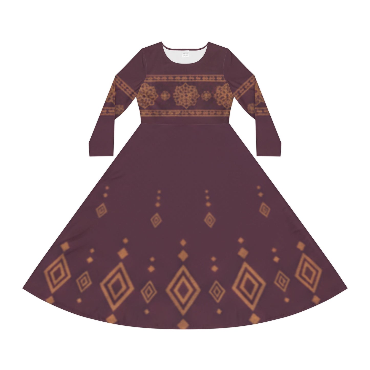 Dance Dress - Ornament Maroon
