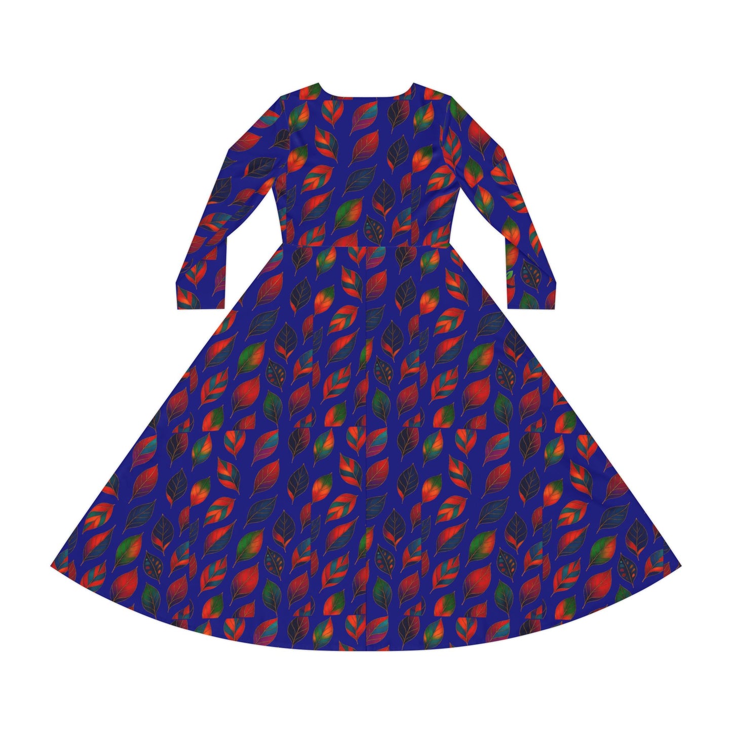 Dance Dress Leafs Long Sleeve Women's Dress
