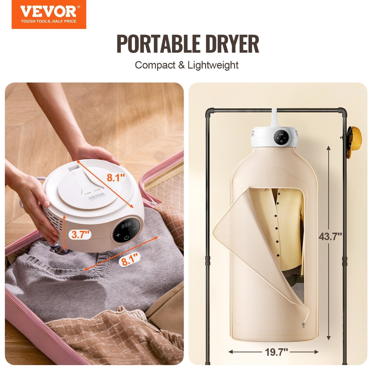 Portable Clothes Dryer, Clothes Dryer With Dryer Bag, PTC Heating