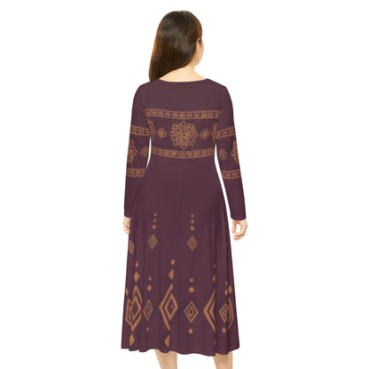 Dance Dress - Ornament Maroon