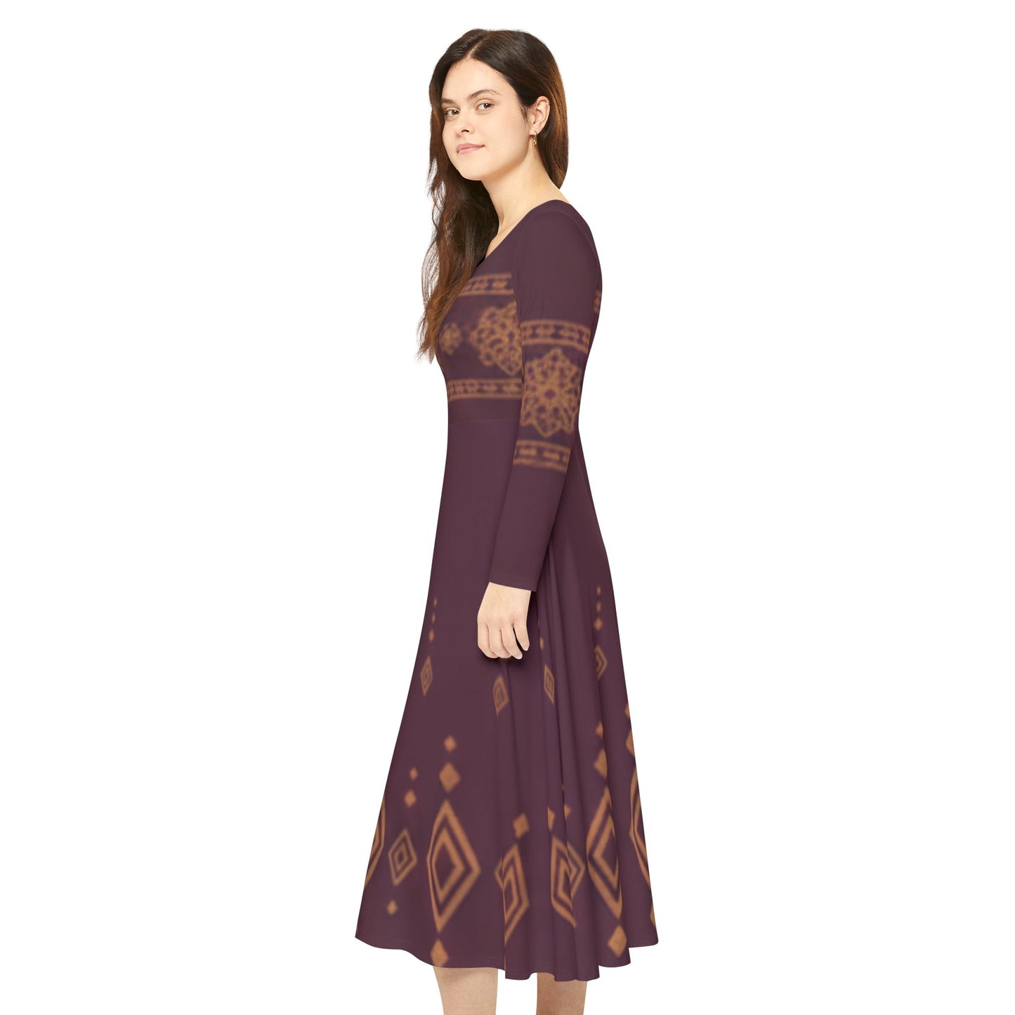 Dance Dress - Ornament Maroon