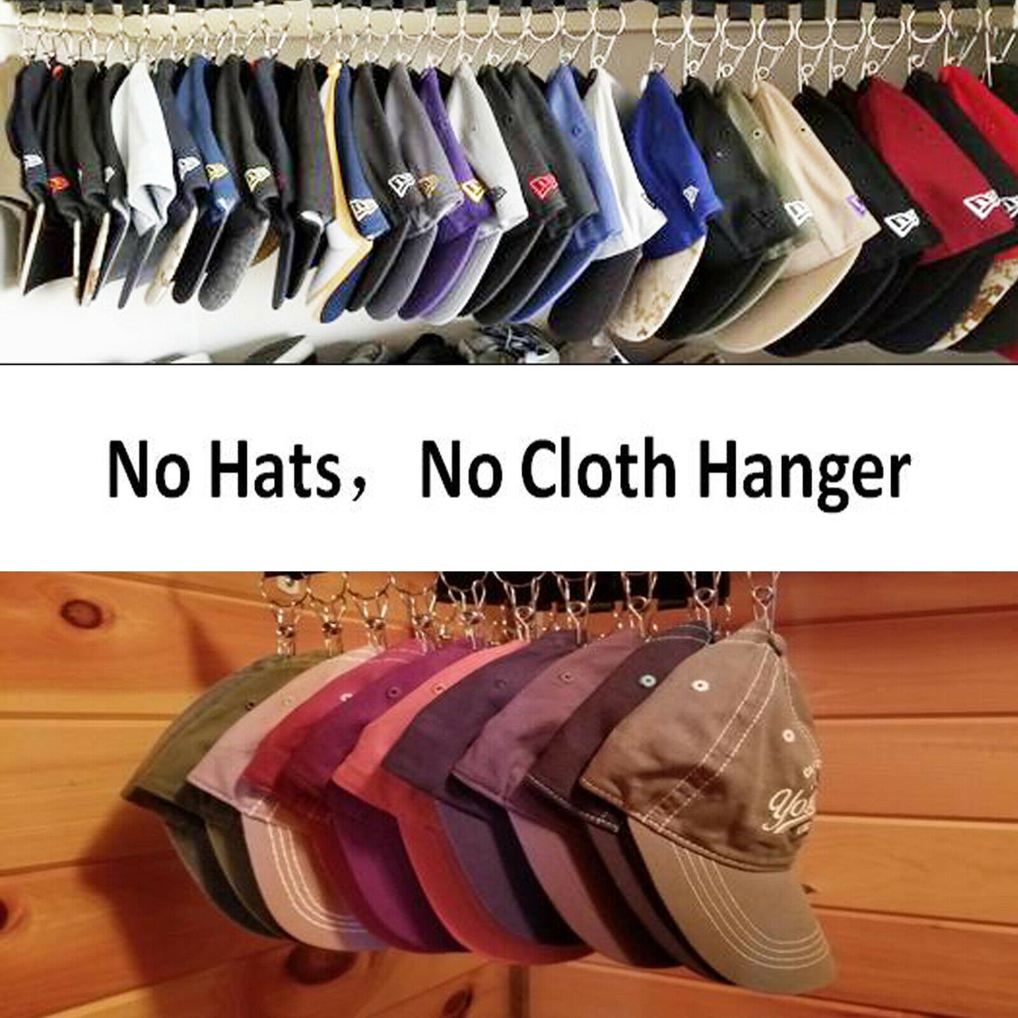 Portable Baseball Hat Clip Closet Storage Hanger Foldable