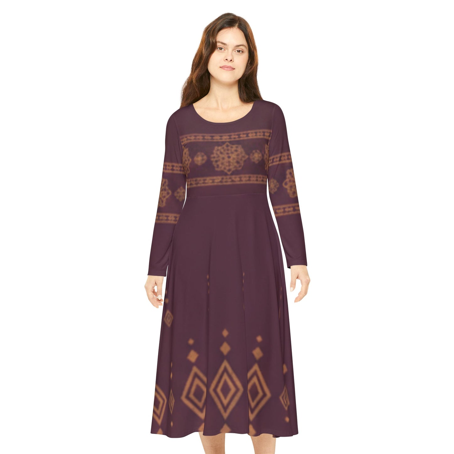Dance Dress - Ornament Maroon