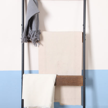 Wooden Wall Towel Rack For Living Room Blanket Ladder