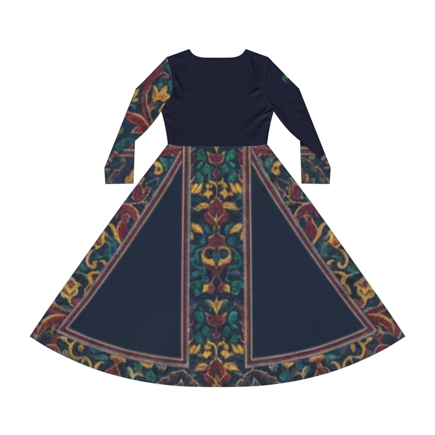 Bohemian Floral Women's Long Sleeve Dance Dress | Casual Outing, Evening Event, Dance Class, Wedding, Seasonal Celebrations