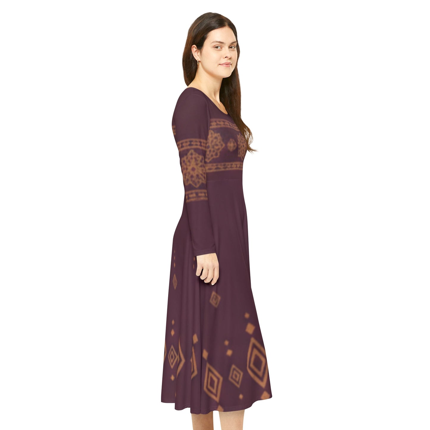 Dance Dress - Ornament Maroon