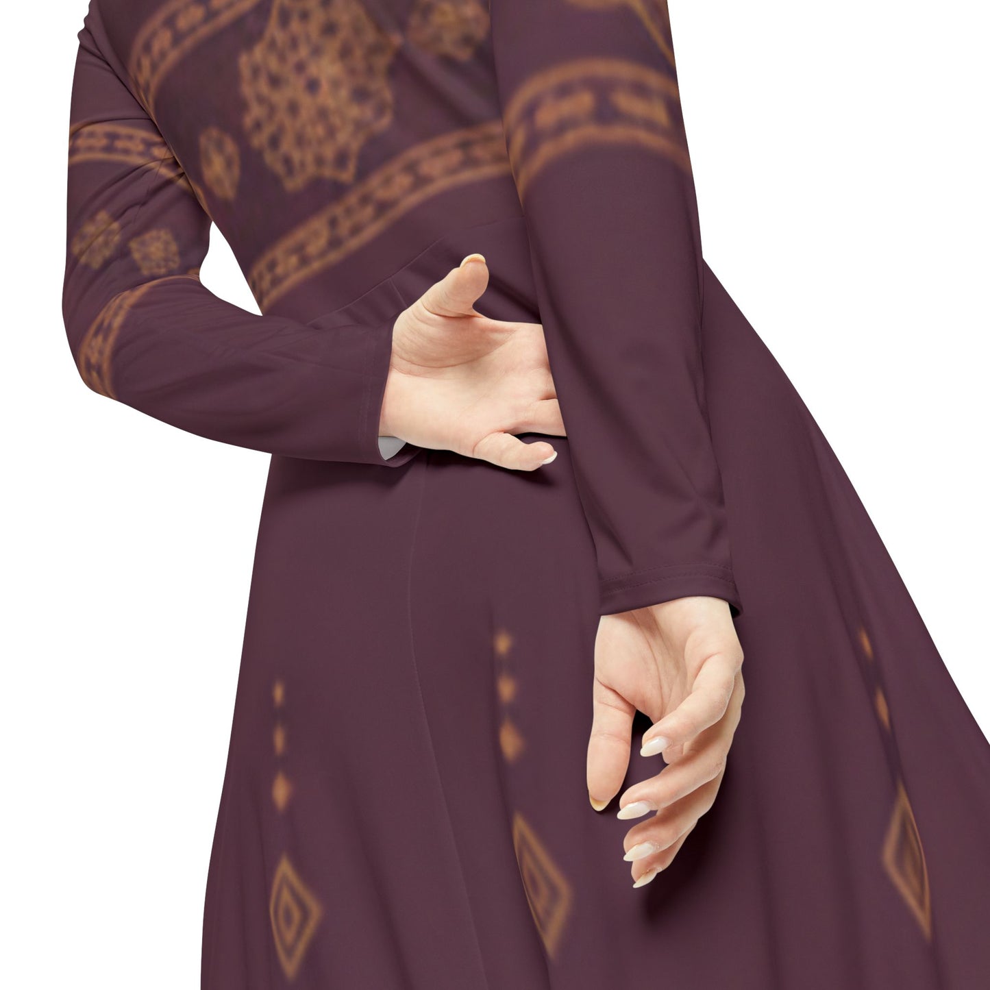 Dance Dress - Ornament Maroon
