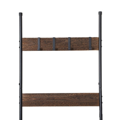 Wooden Wall Towel Rack For Living Room Blanket Ladder